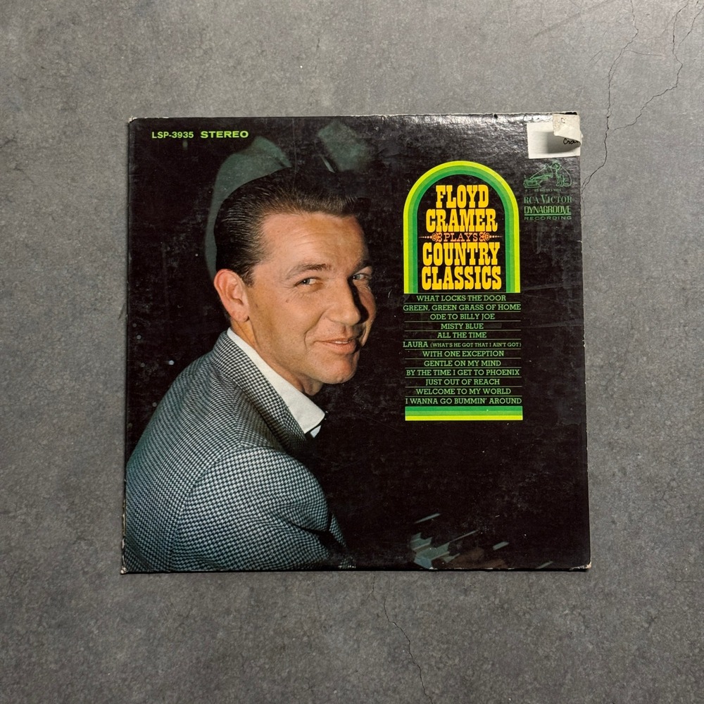Floyd Cramer Plays Country Classics Vinyl LP RCA Victor LSP-3935 Stereo 1968